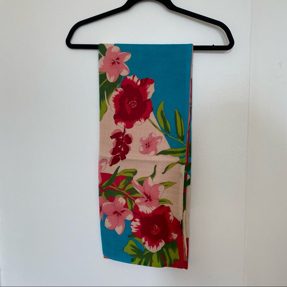 Floral Wool & Silk Scarf